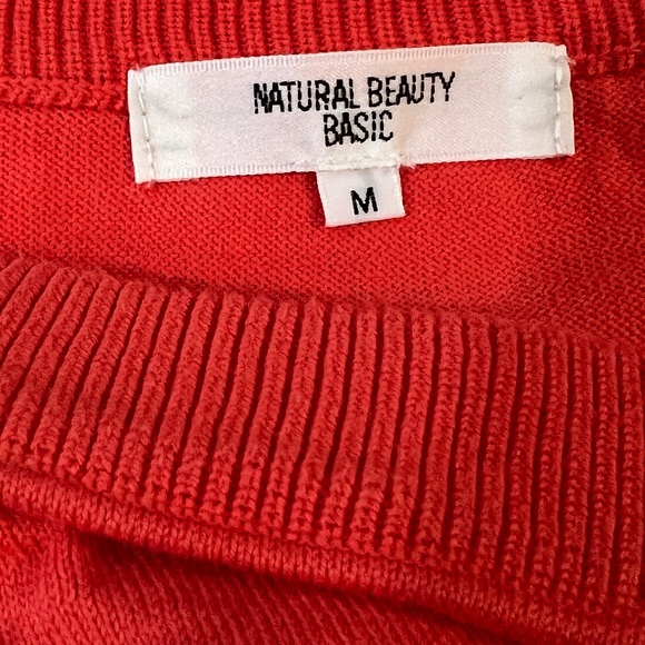 NATURAL BEAUTY BACIC  Ligtht  Orange woolen Sweater - Picture 3 of 6